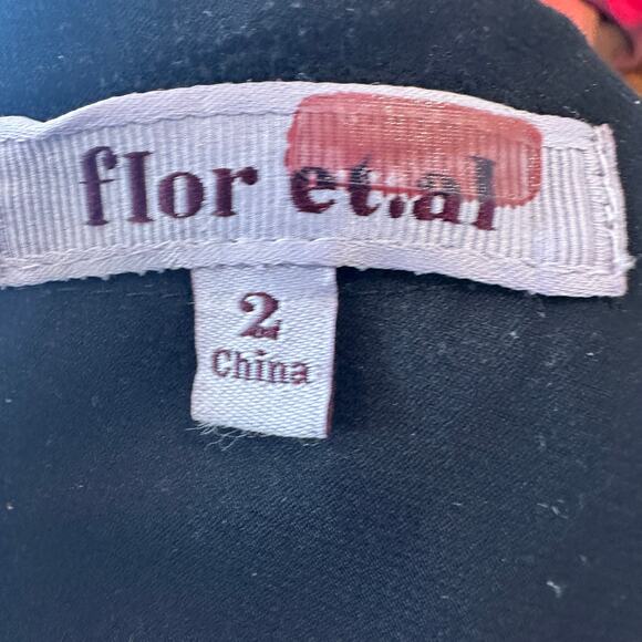 Flor Et.AI Python Mini Wrap Dress Pink Purple Size 2 Chiffon Work Designer $495 - Picture 5 of 5